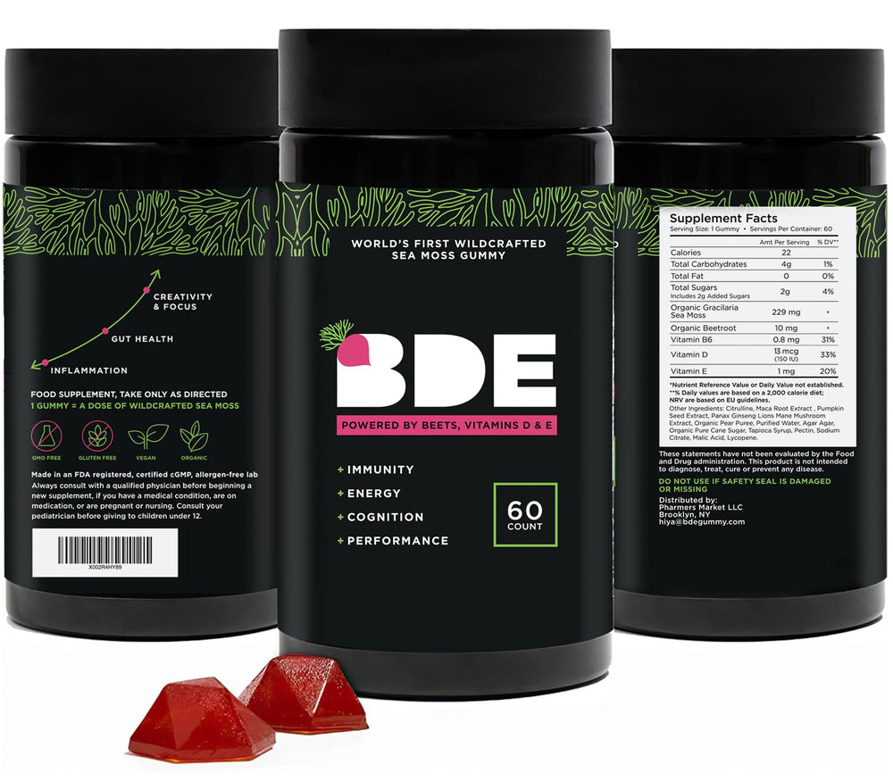 BDE Sea Moss Gummy bottle - 60 count