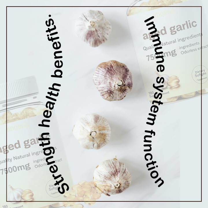 Organic, non-GMO, gluten-free label on BDQBDQ aged garlic extract