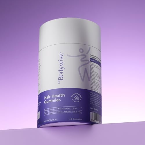 Nutrition facts label on Be Bodywise Biotin Hair Growth Gummies