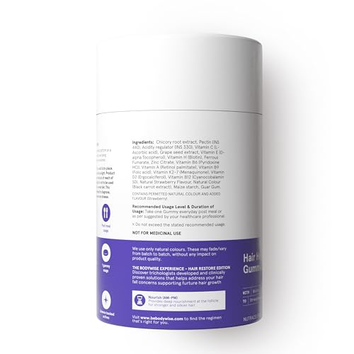 Close-up of Be Bodywise Biotin Hair Growth Gummies for Women in 60 Day Pack