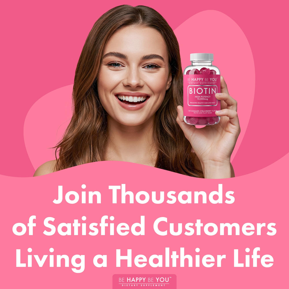 Delicious natural strawberry flavor biotin gummy