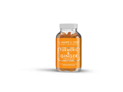 Be Happy Be You Ginger & Turmeric Gummies bottle – Joint Support, vegan & non-GMO