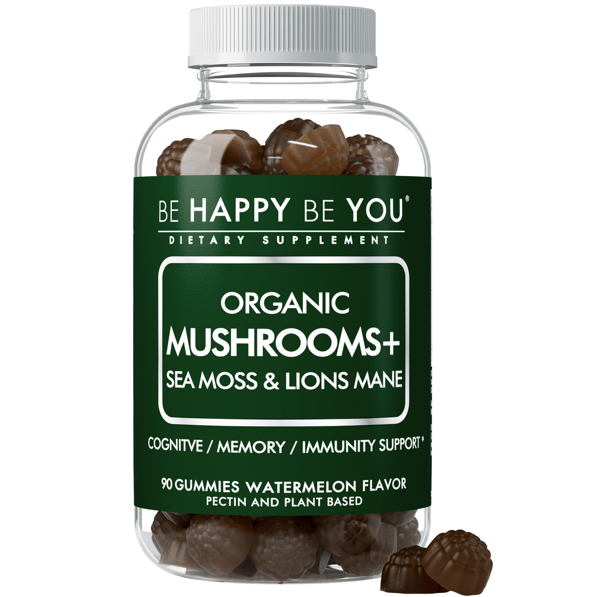 Be Happy Be You Watermelon Mushroom Sea Moss Gummies bottle