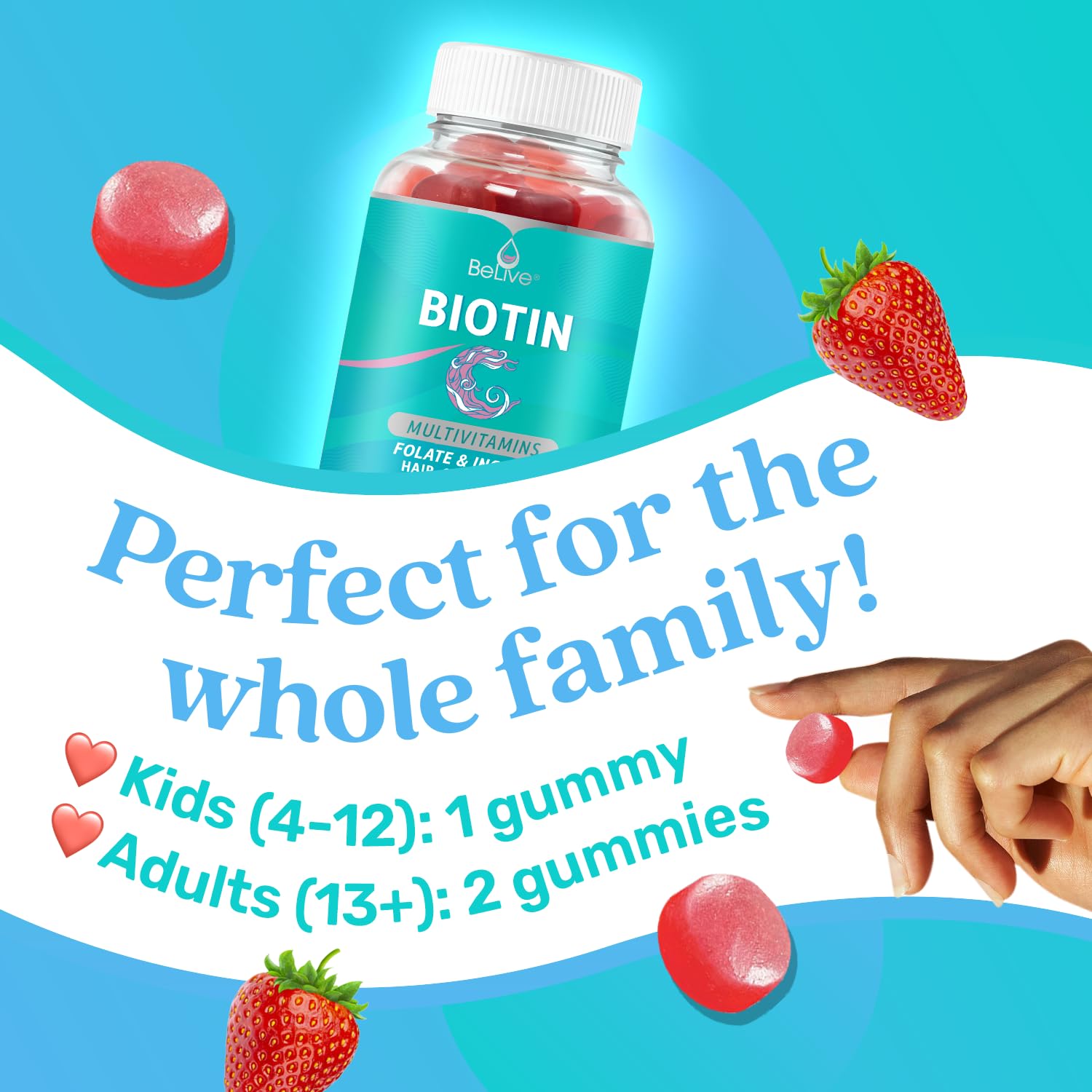 Ingredients list for BeLive Biotin Gummies