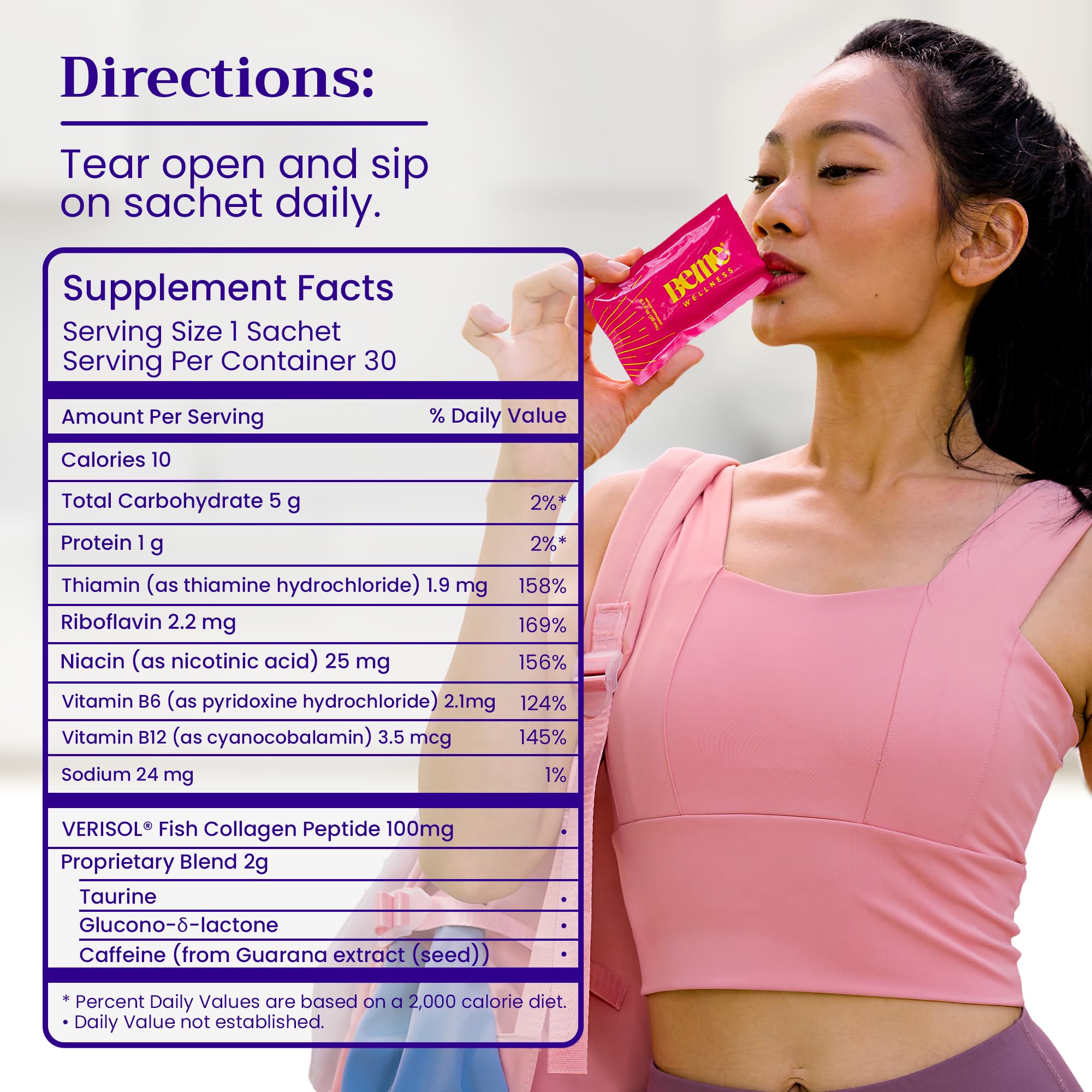 Apple flavor BeMe Be Strong B12 liquid sachet