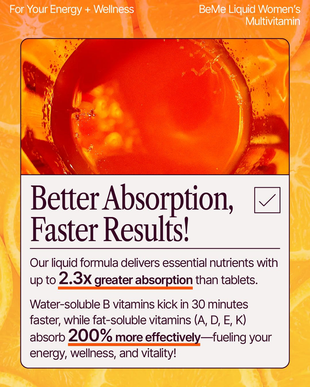 Open sachet being squeezed to release liquid vitamins