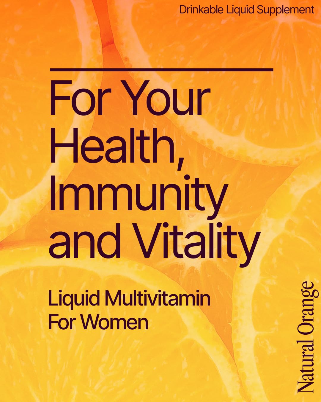 Pouring orange liquid vitamin from sachet into a cup