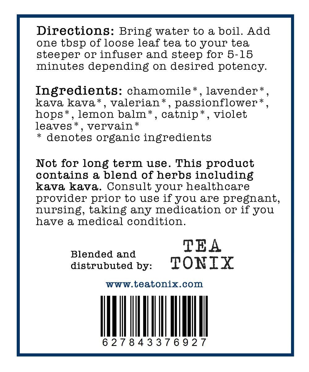 Close-up of BE SLEEPY herbal blend ingredients: valerian, passionflower, hops, kava and vervain