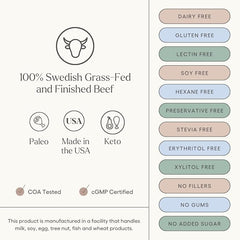Bottle of Be Well by Kelly grass-fed beef protein powder