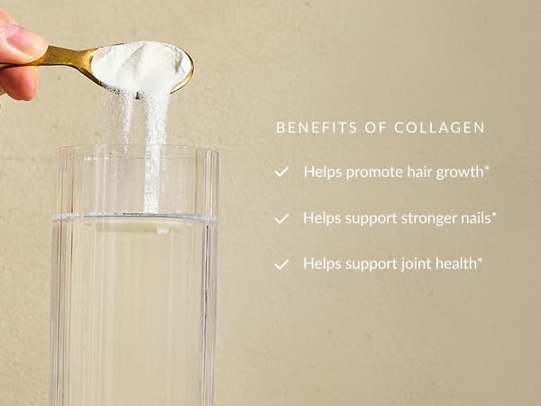 Collagen powder being stirred into coffee