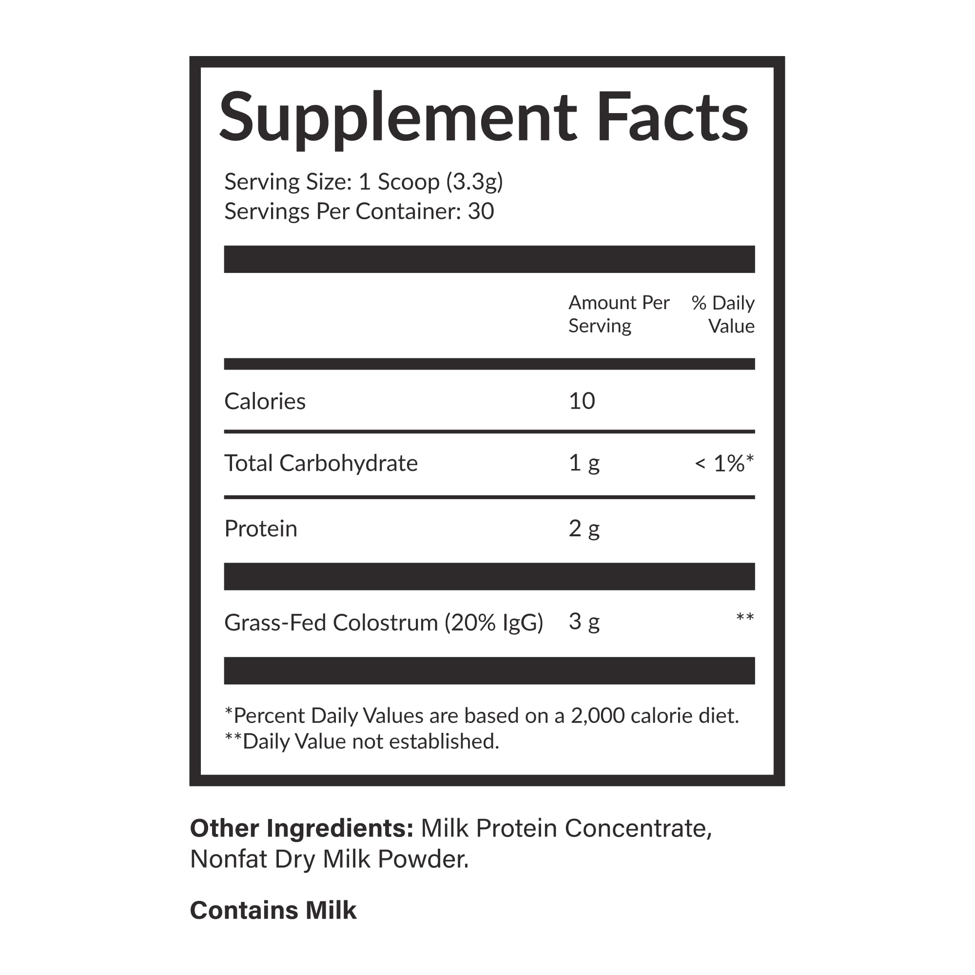 Third-party tested Beam Colostrum Powder quality