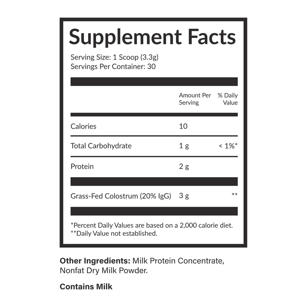 Third-party tested Beam Colostrum Powder quality