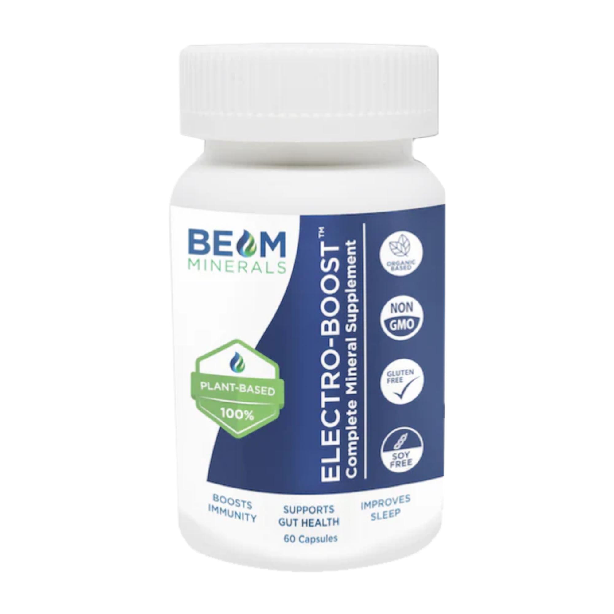 Beam Minerals bottle front view with label visible