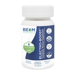 Beam Minerals bottle front view with label visible