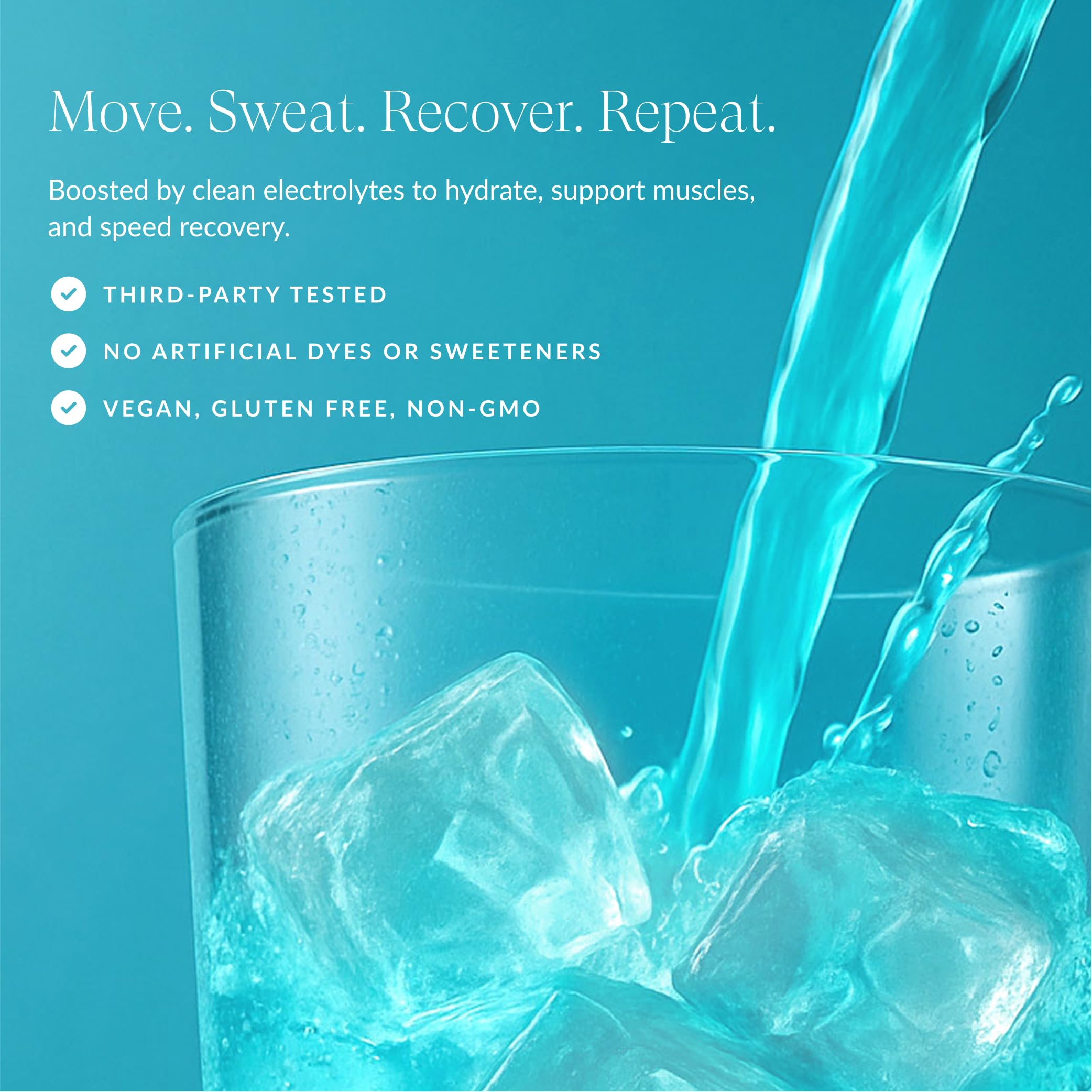 Beam Pre Workout electrolyte glass illustrates hydration support during long training sessions.