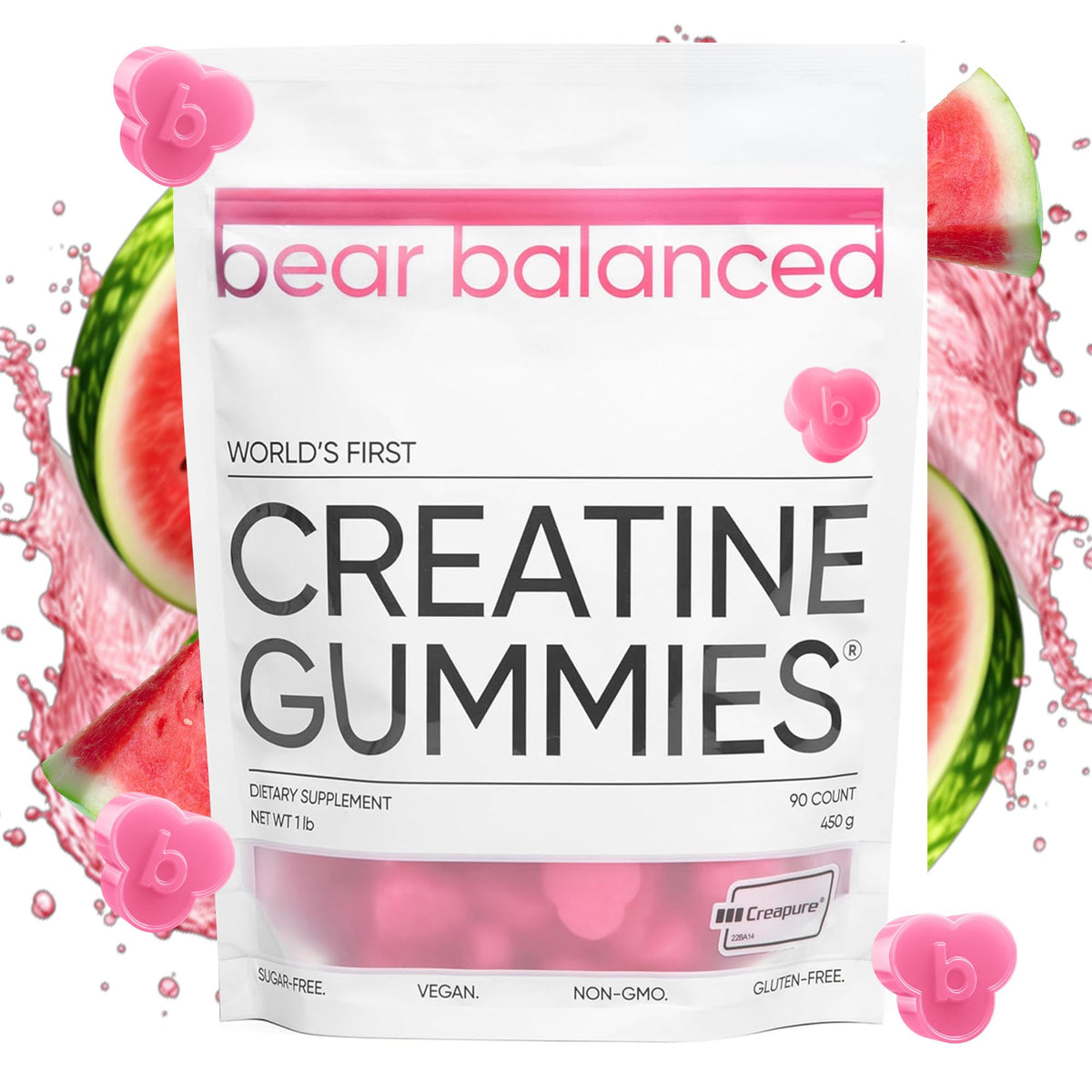 Bear Balanced Creatine Gummies bag label