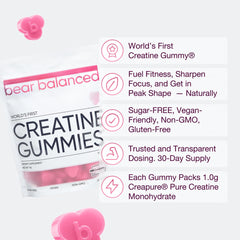 Bear Balanced Creatine Gummies packaged bottle