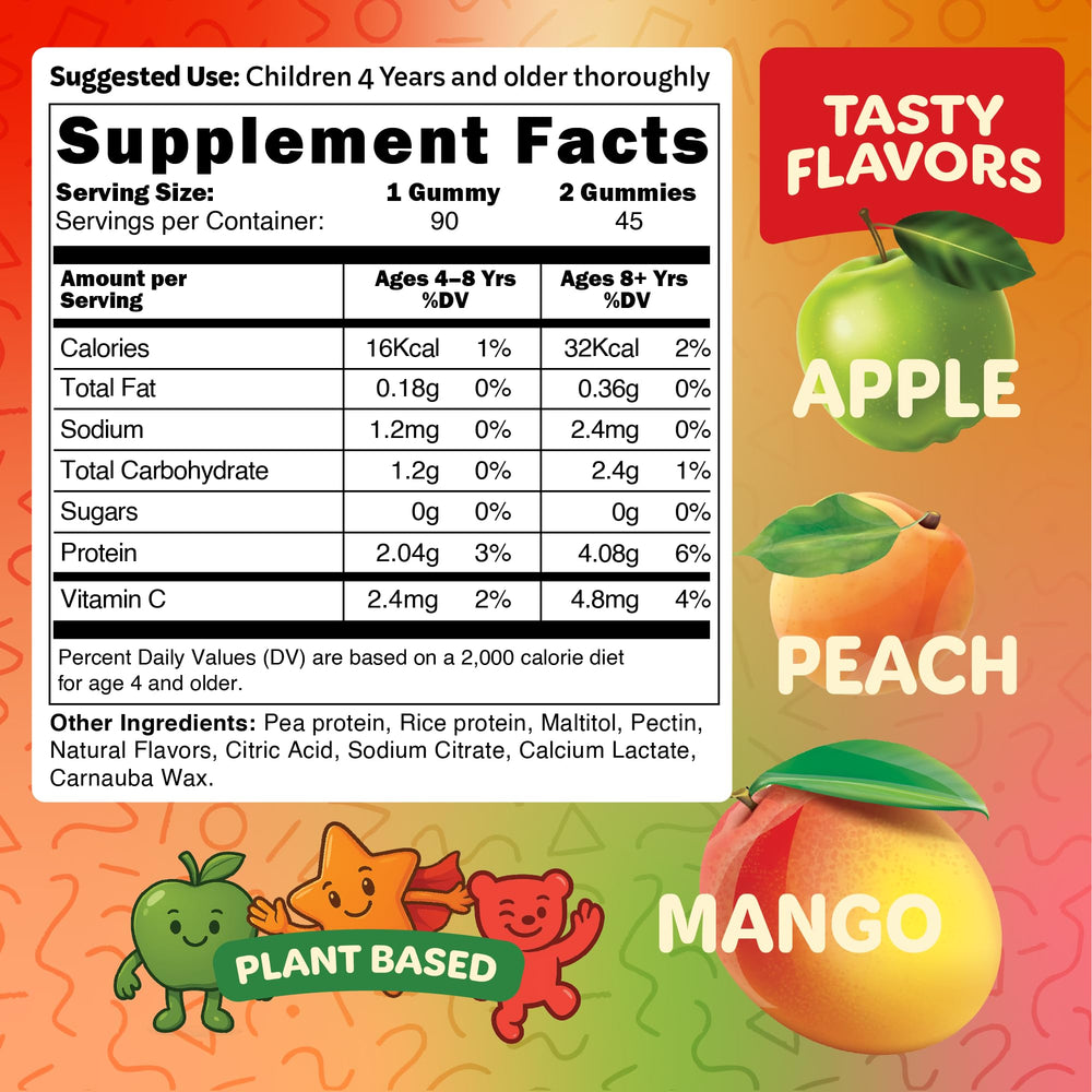 Bear Bites Gummies Peach flavor - kids vitamin C immunity booster