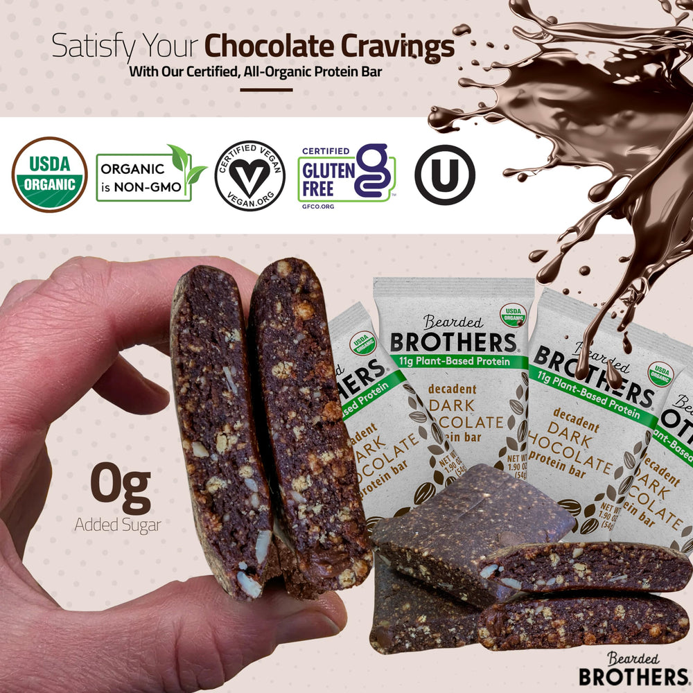 Bearded Brothers 10-pack box front view, ready-to-eat snack on travel.