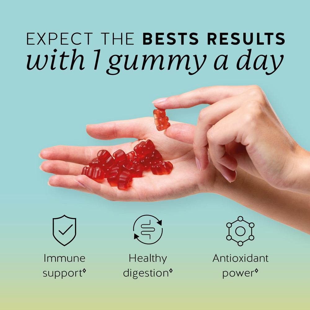 Bears with Benefits gummy texture detail highlighting smooth vegan chew and coating