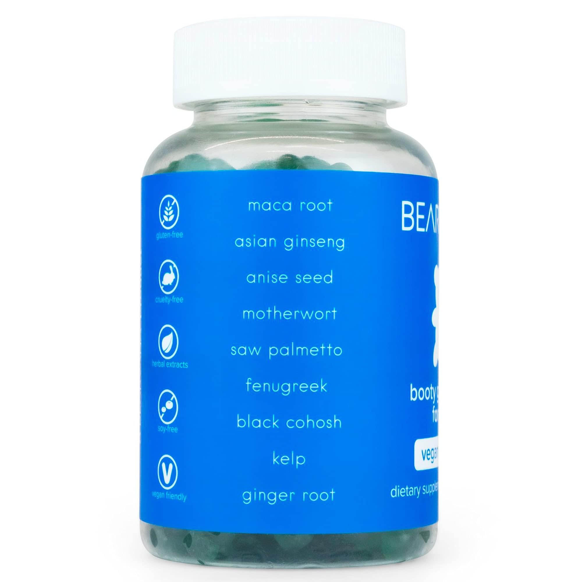 Berry-flavored BEARVANA Peach Support Gummies close-up