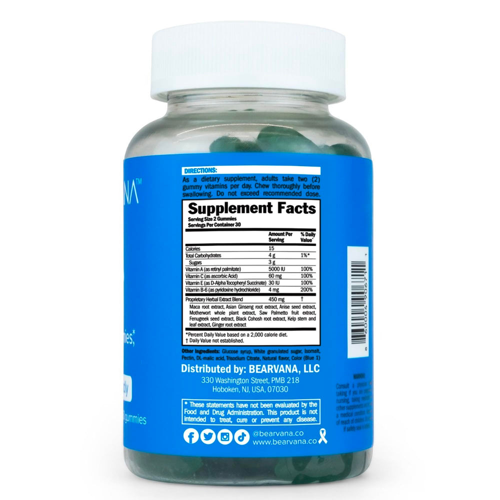 Illustration showing Maca, Fenugreek and Ginger among ingredients