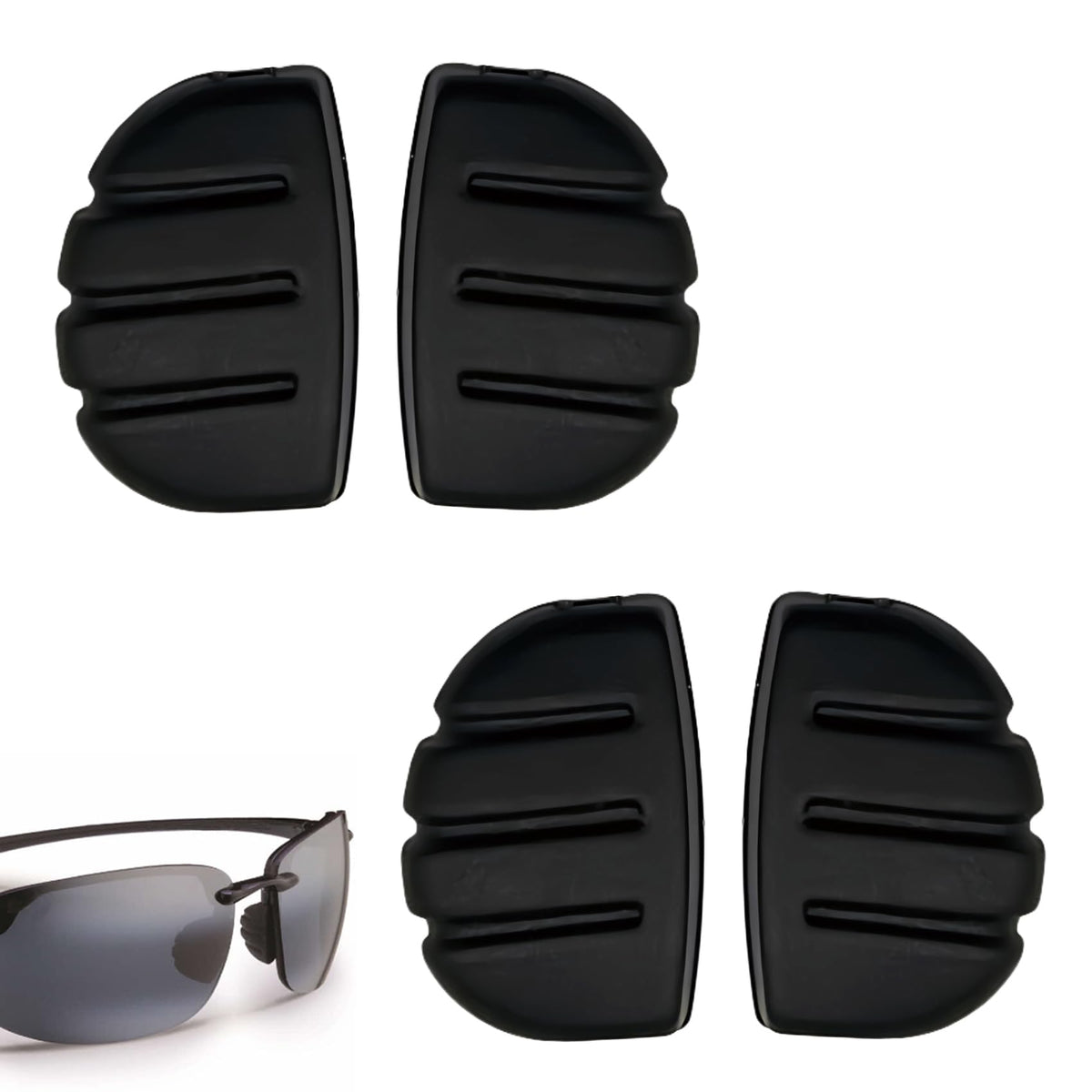 Beaspecal 2-Pack Maui Jim Nose Pads Replacement - Martini Sport Compatible
