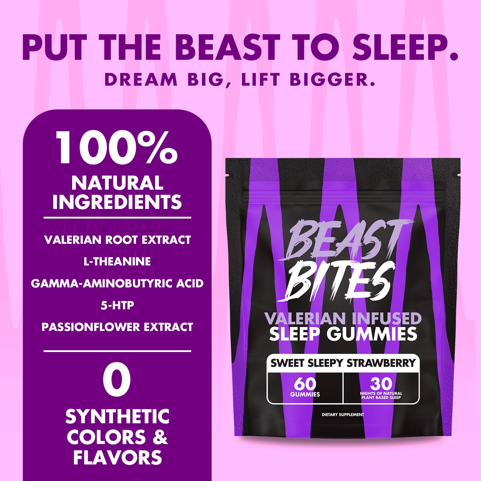 Beast Bites bottle with NSF Certified for Sport badge