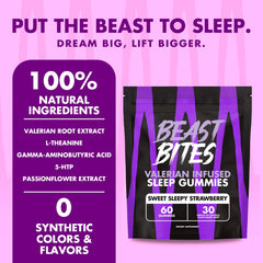 Beast Bites bottle with NSF Certified for Sport badge