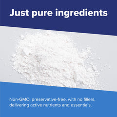 Unflavored collagen powder dissolving in water