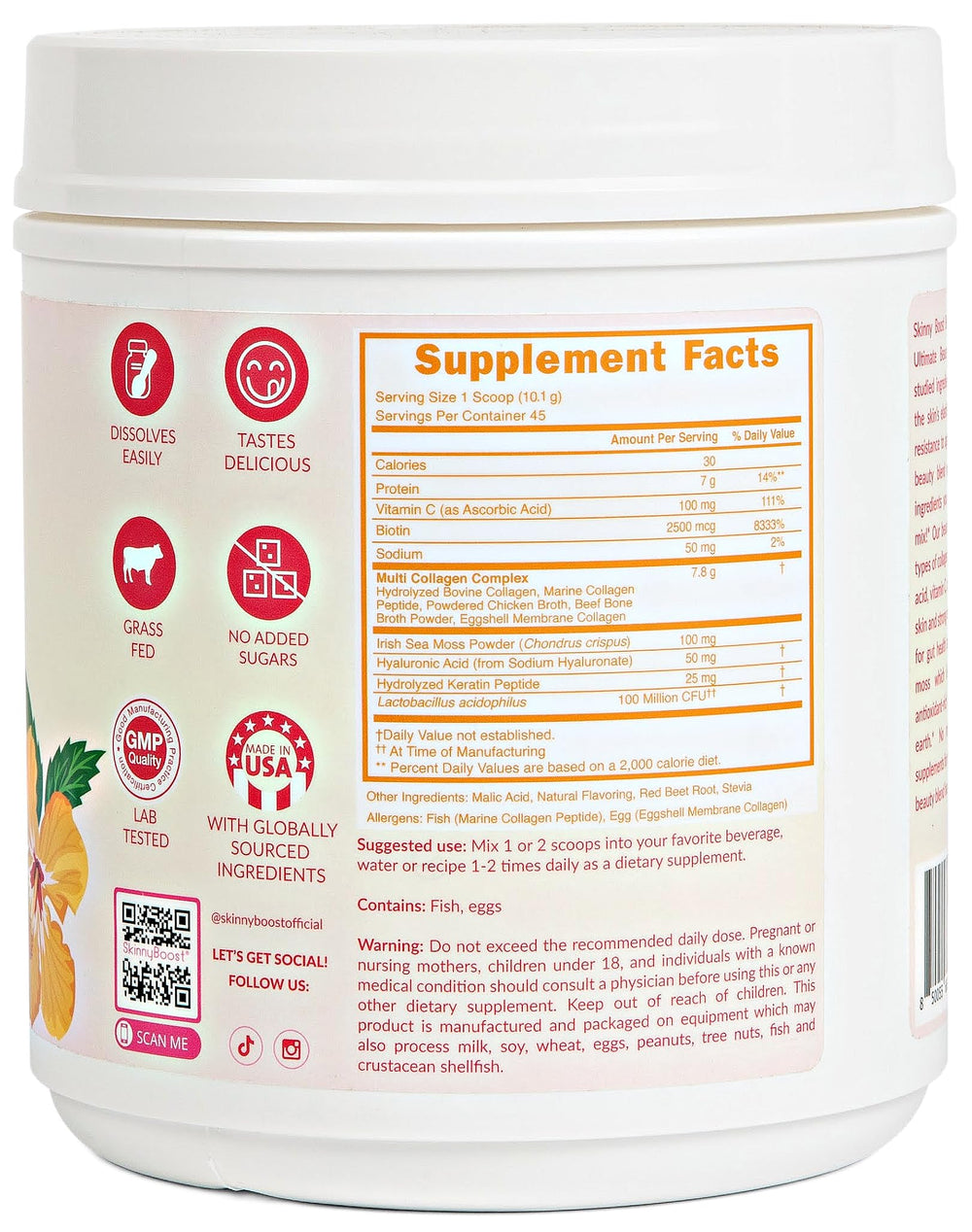 Serving suggestion: Berry collagen powder mixed into a drink