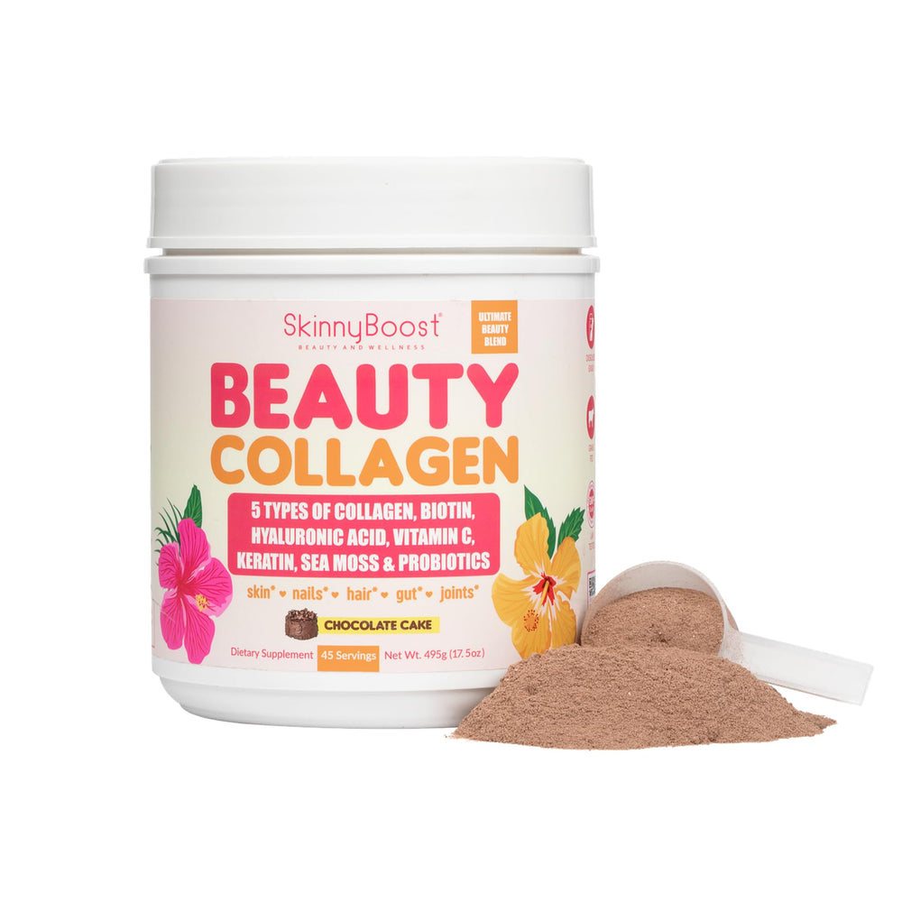 Chocolate-flavored Beauty Collagen Powder front packaging (45 servings)