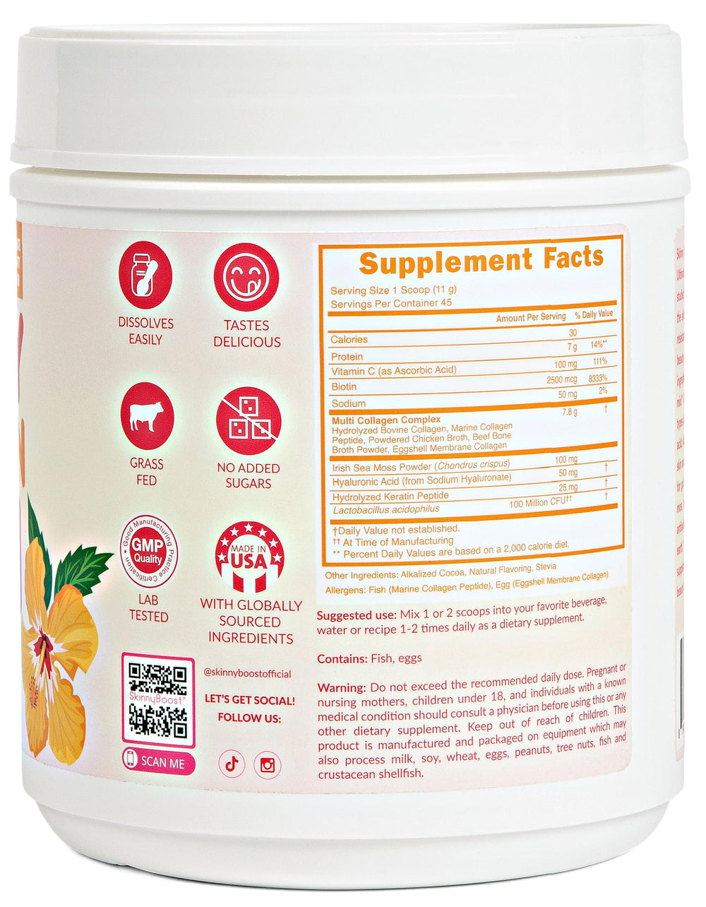 Probiotics and sea moss promoting gut health and clearer complexion