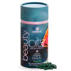360-count can of BEAUTYbits Organic Spirulina Tablets