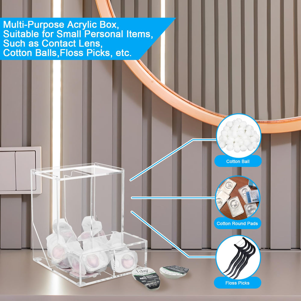 Two drawer-style compartments for daily lenses in Beautyflier dispenser