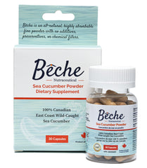 Bêche 100% Sea Cucumber Powder Capsule bottle front