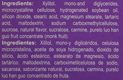 Nutrition information panel on Bedoyecta Kids packaging