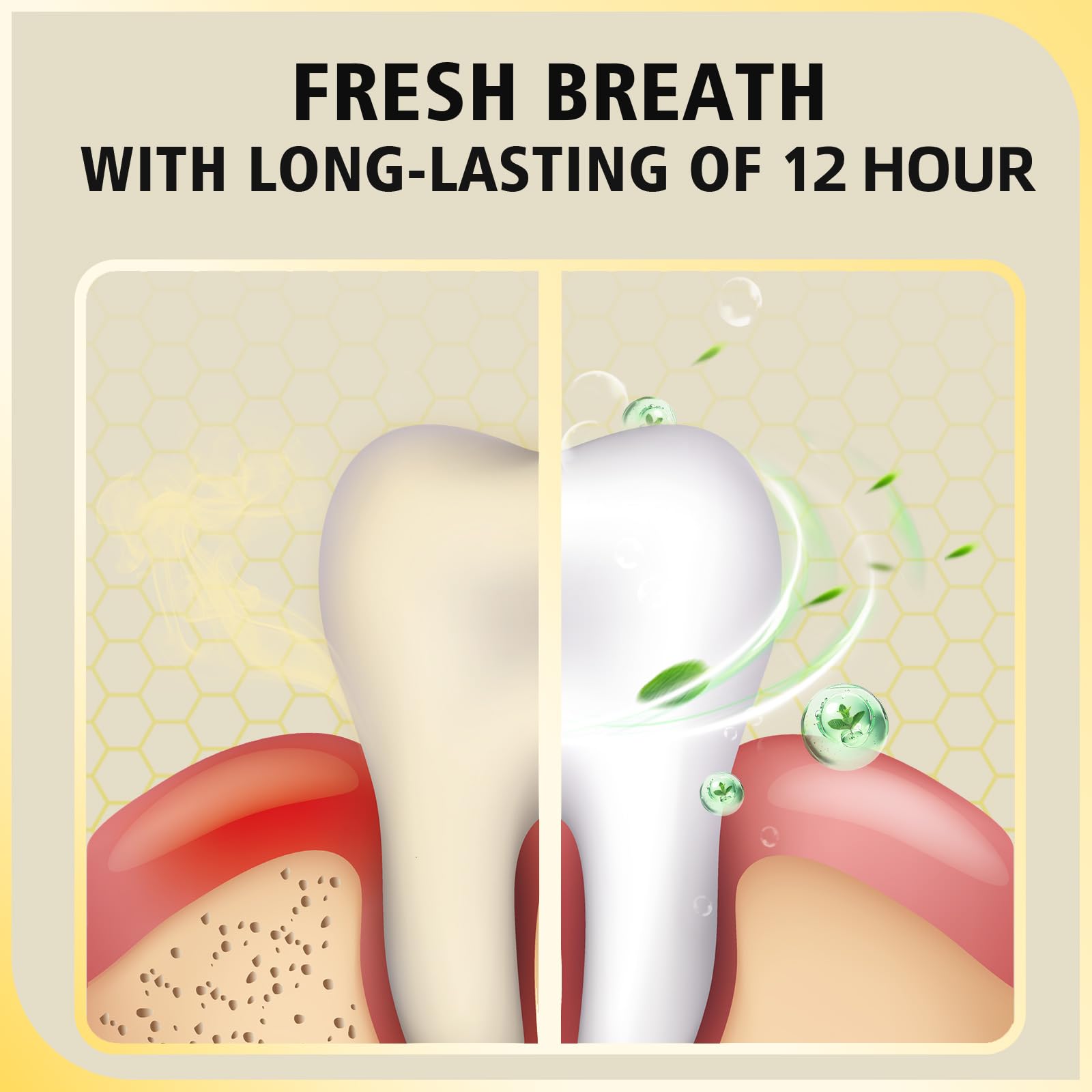 Toothpaste delivering 12-hour fresh breath