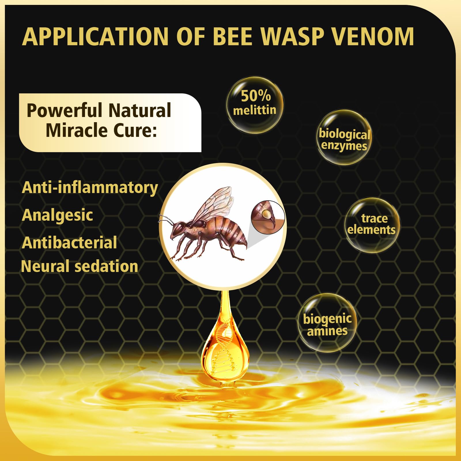 Toothpaste for sensitive teeth and gingivitis with bee venom