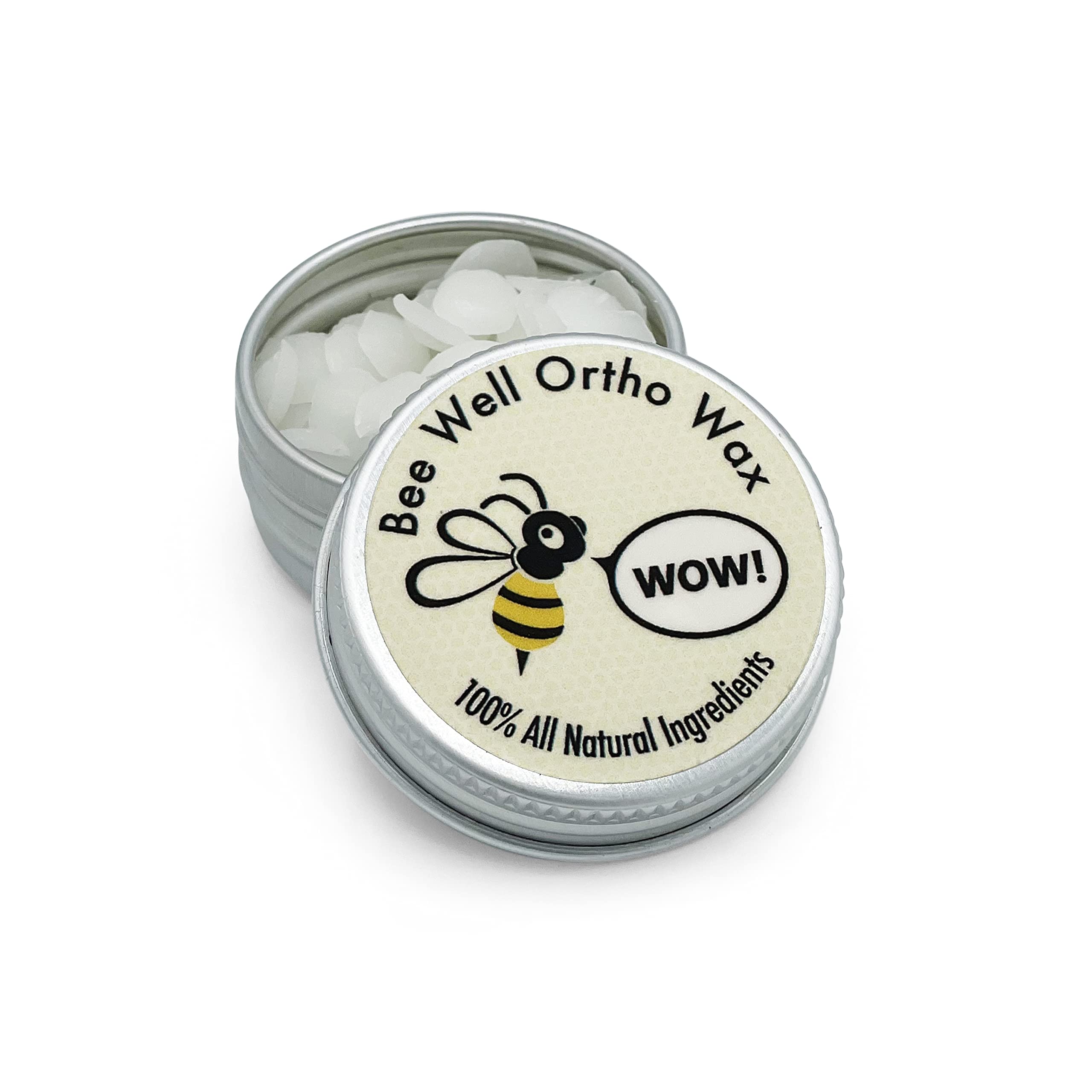 75-piece supply of braces wax in aluminum jar