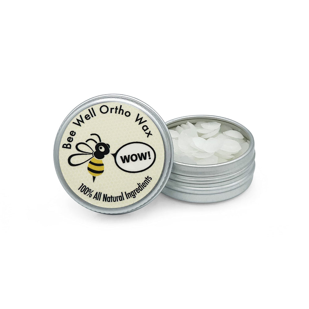 Beeswax and xylitol ingredients label for Bee Well Ortho Wax Pure