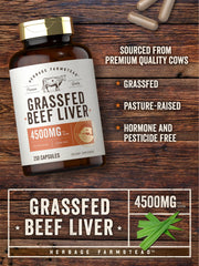 Beef liver capsules supplement label