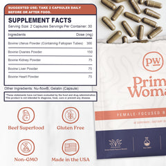 Beef liver capsules supporting women's health