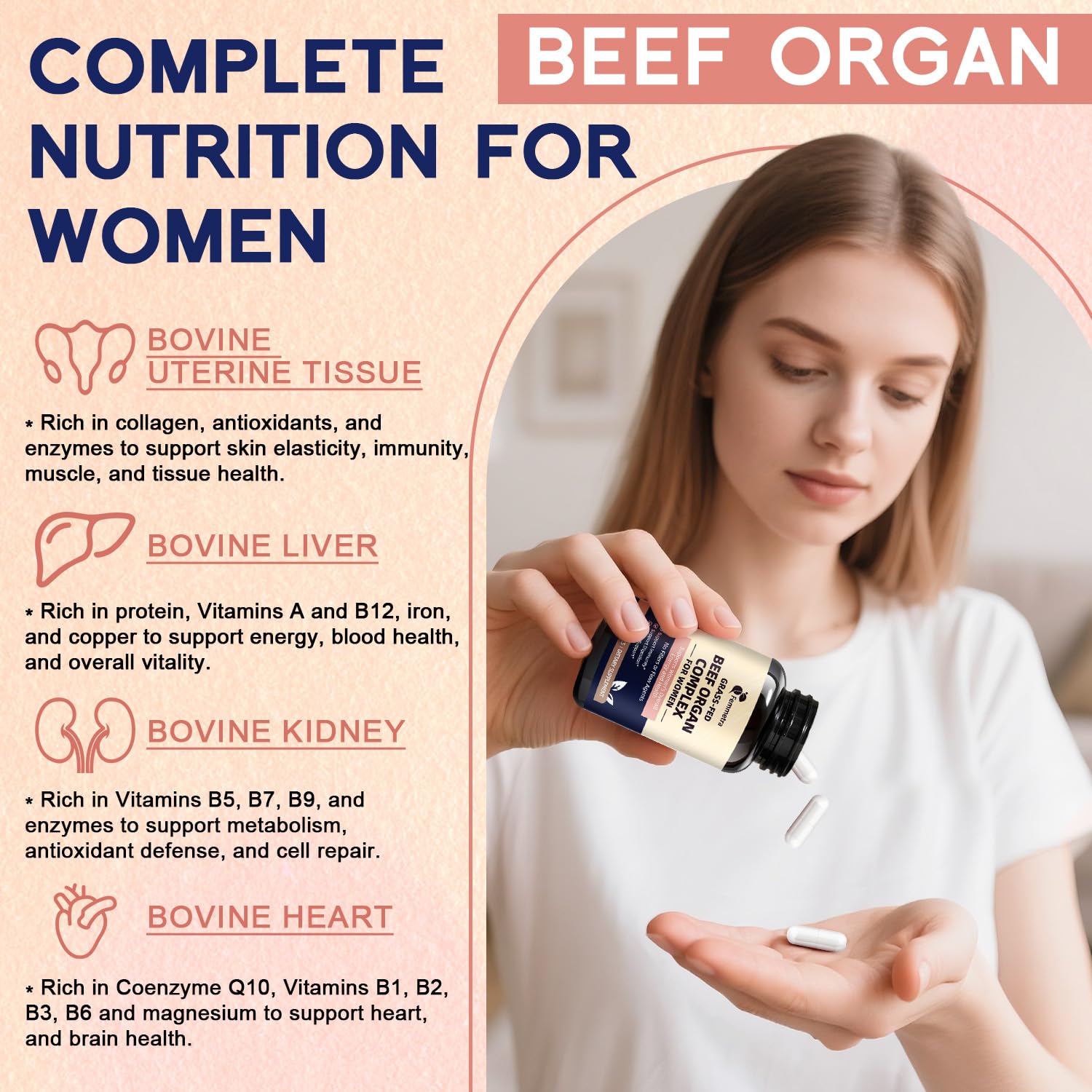 Beef liver organ powder component