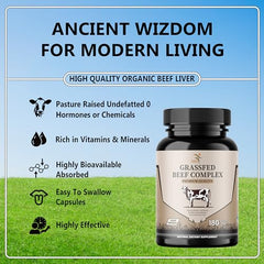 Close-up of desiccated beef organ capsules