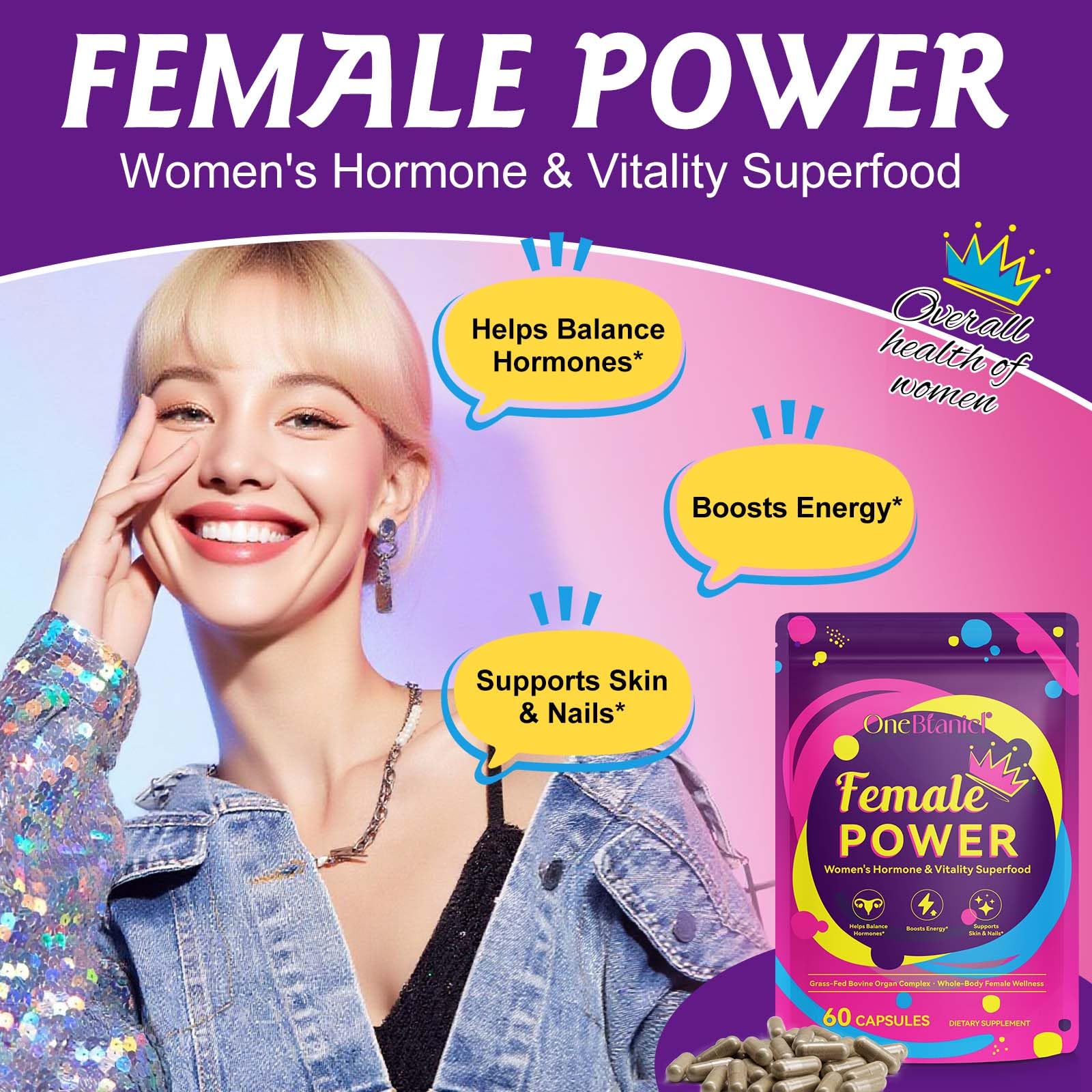 Grass-fed beef liver capsules close-up