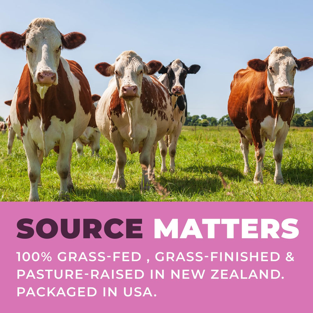 Bottle label highlighting no fillers or flow agents