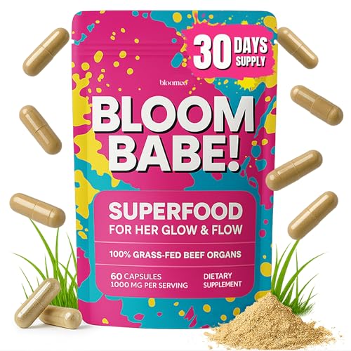 Bloom Babe Beef Organ Supplement for Women bottle with 60 capsules