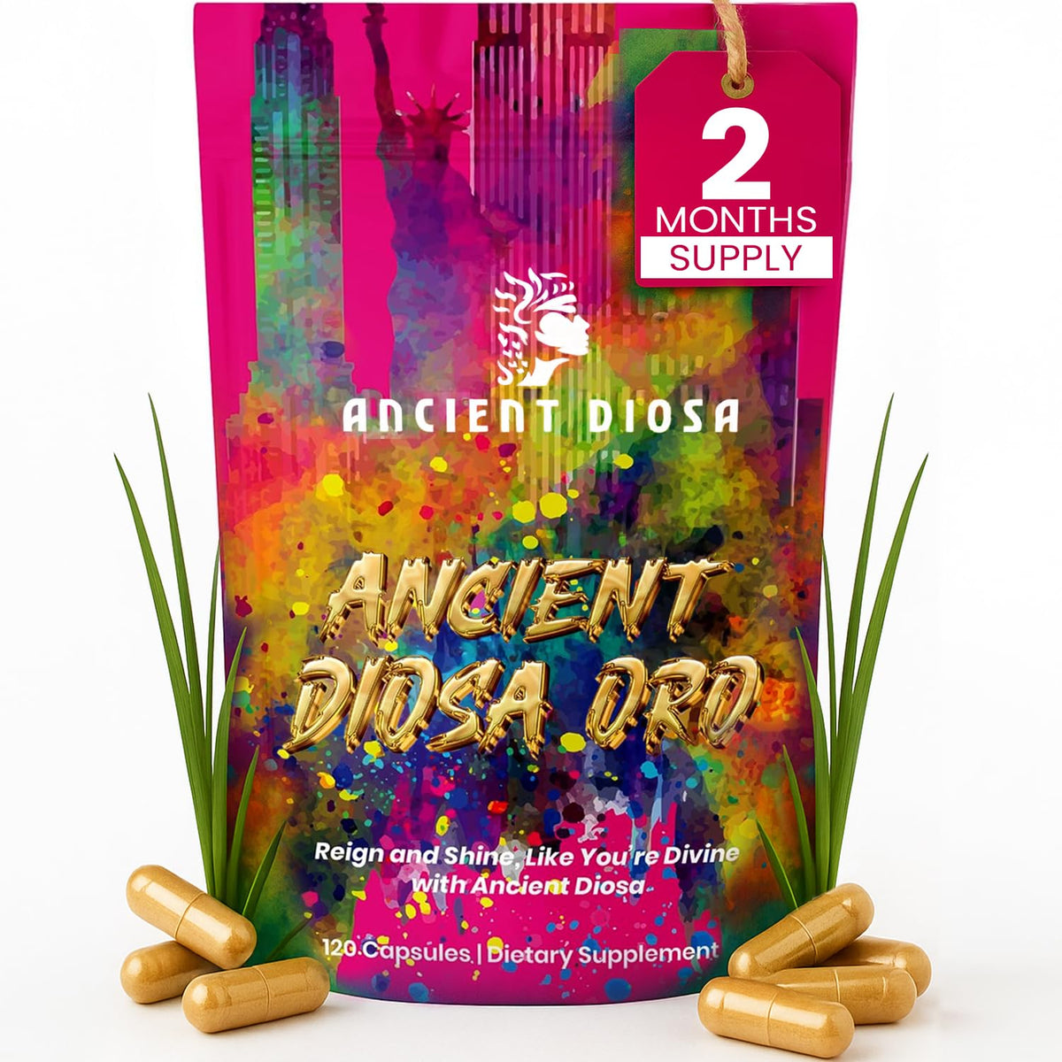 Beef organ supplement for women bottle on white background