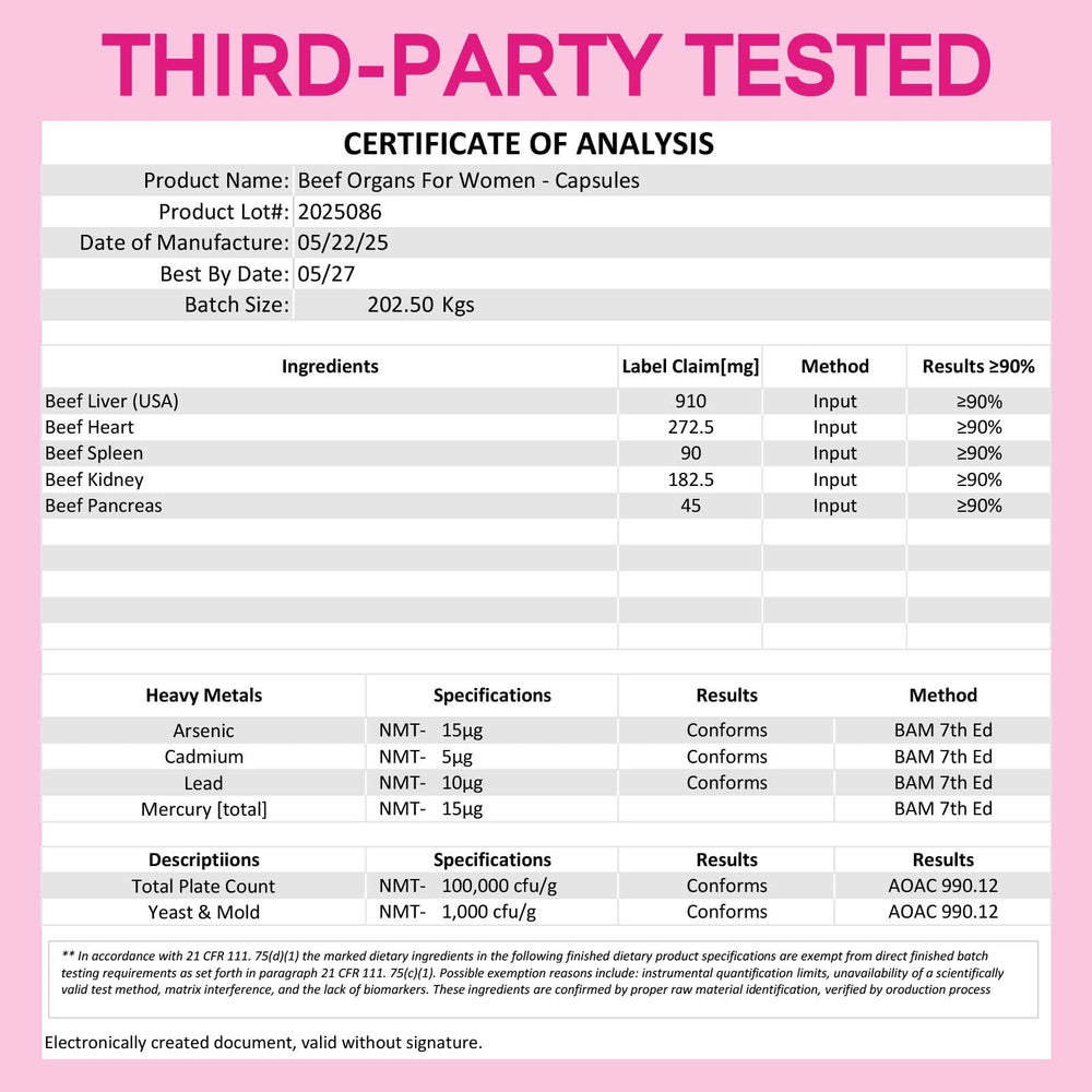 Heme iron from liver with natural B12